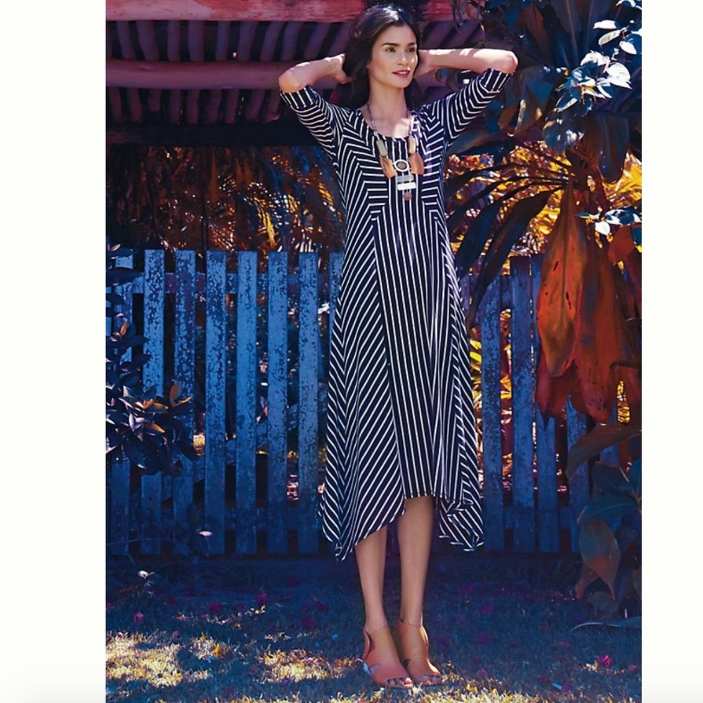 Pieced Stripe Dress by Saturday Sunday